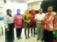 Foto Bersama Kepala SMK Kab.Padang Lawas dengan Kabid Dikmenti Hj. Hamidah Pasaribu M.Pd (ditengah)/ Eddi